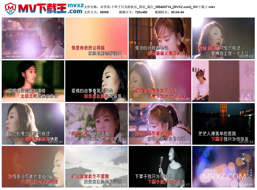 宋季英-下辈子只为你快乐_国语_流行_MB402714